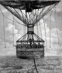 El globo cautivo de Henry Giffard en 1878.