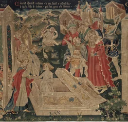 Historia de San Piat y San Eleuterio, Escena 12: La resurrección de la hija del tribuno