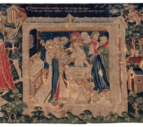 Historia de San Piat y San Eleutherio, Escena 13: bautismo de Blanda