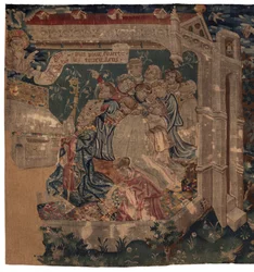 Historia de San Piat y San Eleutherius, Escena 1: San Piat es enviado a Tournai para predicar la fe