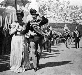 Humberto I (1844-1900), Rey de Italia de 1878 a 1900 y Margarita de Saboya Genes (Margherita di Savoia)