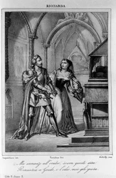 Ilustración para la Escena 2 del Acto II de “Ricciarda” de Ugo Foscolo (1778-1827) siglo XIX