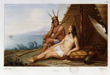 Pareja caribeña india del Caribe