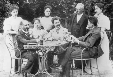 Johann Strauss en los círculos de compañeros de Ischl