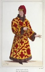 Juan sin miedo (1371-1419), Duque de Borgoña. Grabado de 1830