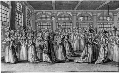 La columnata - en "Las hijas del Palacio Real", frontispicio, vol. III, ed. Londres