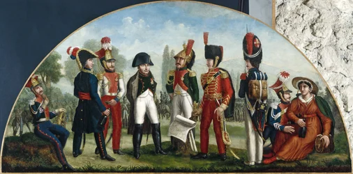 La estela de Austerlitz. Cartel de comerciante de vinos, entre 1800 y 1815 (cartel)