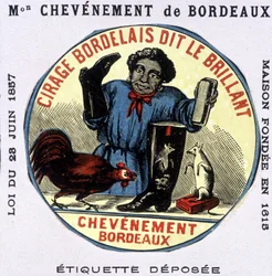Etiqueta de "Bordelais polish conocido como el Brillante: Chevènement de Bordeaux", s.d. siglo XIX