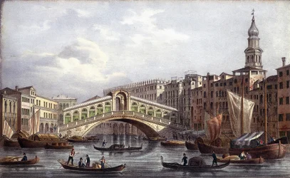 Le pont Rialto - en “Álbum de las principales vistas de Venecia”, ill. por Marco Moro, ed. Gio Brizeghel, c.1840