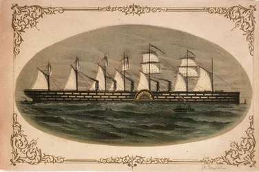 Leviatán "Great Eastern", c.1860 (litografía coloreada)
