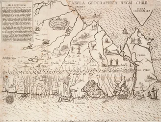 Mapa de Chile elaborado por los jesuitas