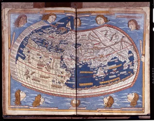Mapa de Ptolomeo publicado en 1482.