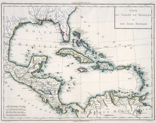 Mapa del Golfo de México y el Caribe