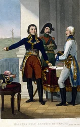 Mariscal André Masséna (1756-1817) en el sitio de Génova en abril de 1800