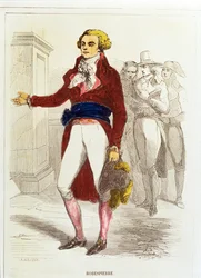 Maximilien Robespierre, Grabado coloreado a mano (grabado coloreado a mano)