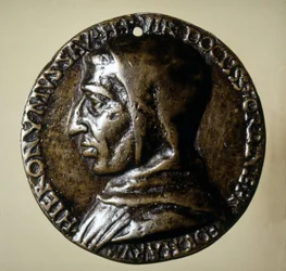 Medalla con la efigie de Savonarola (Girolamo Savonarola) - siglo XVI