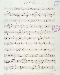 Página de apertura de la ópera Stratonice de Méhul (1792)