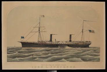 El vapor John L Stephens de la Pacific Mail Steam Ship Company