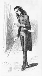 Paganini Nicolo (1782 - 1840), grabado, compositor y violinista italiano