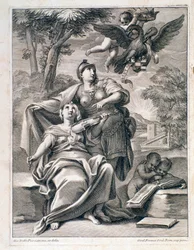 Página del frontispicio de la partitura de “Opus 1” (12 concerti grossi) de Pietro Locatelli (1695-1764) - Partitura de “12 concertos grossos” de Locatelli 1721 Bolonia, museo cívico musical