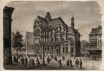 París, Ile-de-France, Francia - Iglesia de Saint-Eustache (siglo XIX)