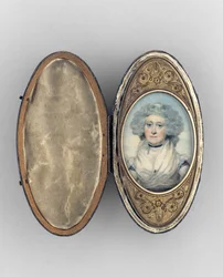 Caja de Parche con Retrato de una Mujer, c.1780