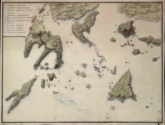 Plano de la toma de Barasound en Finlandia