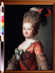 Retrato de la emperatriz María Feodorovna (Sofía Dorotea de Wurtemberg) (1729-1828) (Retrato de la emperatriz María Feodorovna, Sofía Dorotea de Wurtemberg). Pintura anónima. Óleo sobre lienzo, 84,7 x 62,7 cm