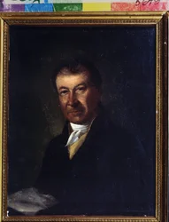 Retrato del compositor Dmitry Bortniansky (1751-1825) (Retrato del compositor Dmitry Bortninansky). Pintura anónima. Óleo sobre lienzo, 26,3 x 20,7 cm, finales del siglo XVIII. Clasicismo. Museo del Teatro State Central A. Bakhrushin, Moscú.