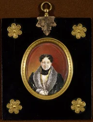 Retrato del maestro de ballet Charles Louis (Charles-Louis) Didelot (1767-1837) (Retrato del maestro de ballet C. L. Didelot). Obra anónima, óleo sobre cartón, hacia 1820. Retrato del siglo XIX, clasicismo. Museo Estatal de Arte Teatral y Musical, Saint Pe