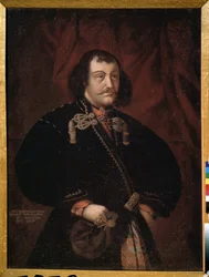 Retrato del sirviente de palacio Grigory Godunov (Retrato del sirviente de palacio Grigory Godunov). Pintura anónima. Óleo sobre tela
