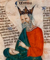 Retrato de Abu Ali al-Husain ibn Abdallah ibn Sina (Avicena). Avicena (980-1037), médico y filósofo iraní. Miniatura del siglo XIV. Florencia, Biblioteca Nazionale