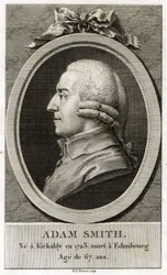 Retrato de Adam Smith (1723 - 1790), filósofo y economista escocés