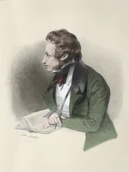 Retrato de Alfred de Vigny (Alfred Victor, Conde de Vigny)