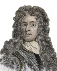 Retrato de Arthur Herbert (1647-1716), Conde de Torrington, Almirante y político inglés. Grabado del siglo XIX
