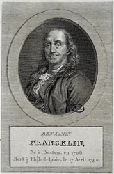Retrato de Benjamin Franklin, político y físico estadounidense (1706-1790)
