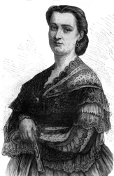 Retrato de Carlotta Patti (1835-1889) cantante lírica hermana de Adelina Patti