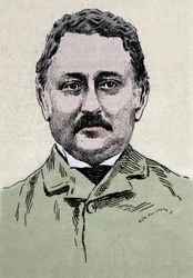Retrato de Cecil John Rhodes (1853-1902) empresario y administrador colonial británico.