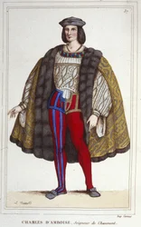 Retrato de Carlos II de Amboise (1473-1511) Señor de Chaumont