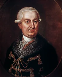 Retrato del Conde Franz Anton von Nostitz-Rieneck (1725-1794) fundador del Teatro Estatal de Praga en 1783