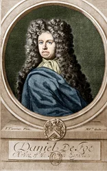 Retrato de Daniel Defoe (1660 - 1731), escritor y periodista inglés, autor de la novela “Robinson Crusoe”.