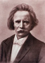 Retrato de Edvard Grieg (dibujo a tiza)