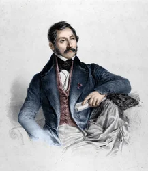 Retrato de Felice Romani, libretista, poeta y crítico italiano (1788-1865)