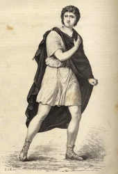 Retrato de François-Joseph Talma (1763-1826), actor francés. Grabado del siglo XIX.