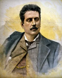 Retrato de Giacomo Puccini (1858-1924), compositor italiano