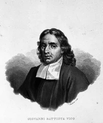 Retrato de Giambattista Vico (1668-1744), historiador, jurista y filósofo italiano. También llamado Giovanni, Gian Battista, Jean Baptiste o Jean-Baptiste. Grabado del siglo XIX
