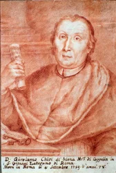 Retrato de Girolamo Chiti di Siena (1679-1759) maestro de capilla italiano