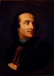 Retrato de Giuseppe Tartini (1692 - 1770), violinista y compositor italiano. Siglo XVIII, Milán, museo del castillo