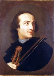 Retrato de Giuseppe Tartini (1692 - 1770), violinista y compositor italiano. Museo del Castello. Milán