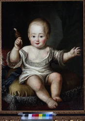 Retrato del Gran Duque Alejandro Pavlovich de Rusia (1777-1825) como bebé